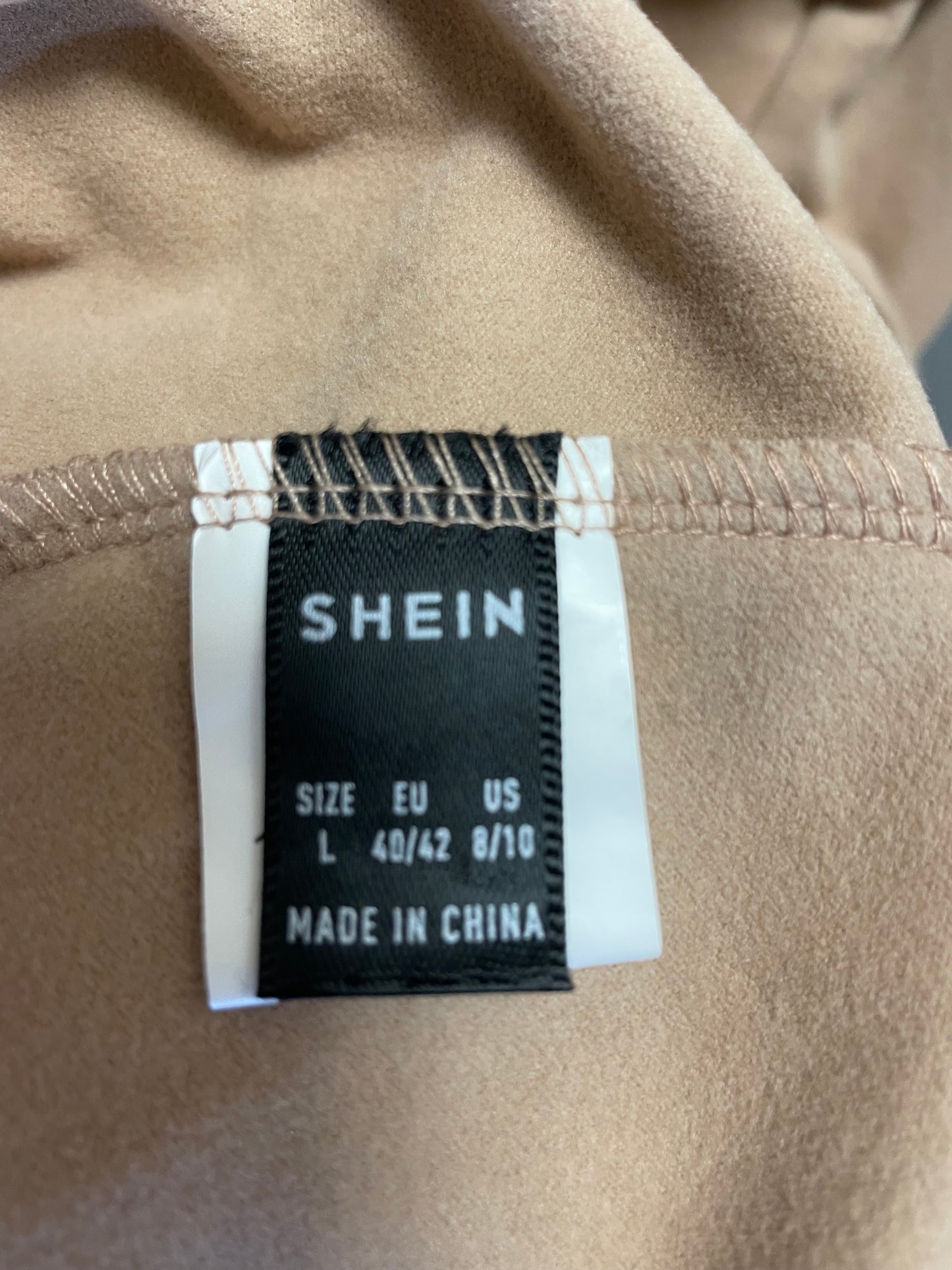 Drapey Micro Fibre Tan Coat Sz L