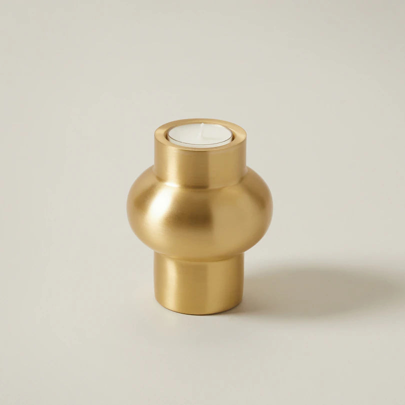 golden iron candle holder