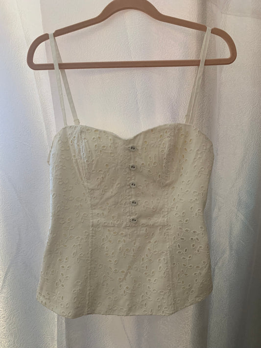 Evernew Melbourne Eyelet Top with Straps Sz 6
