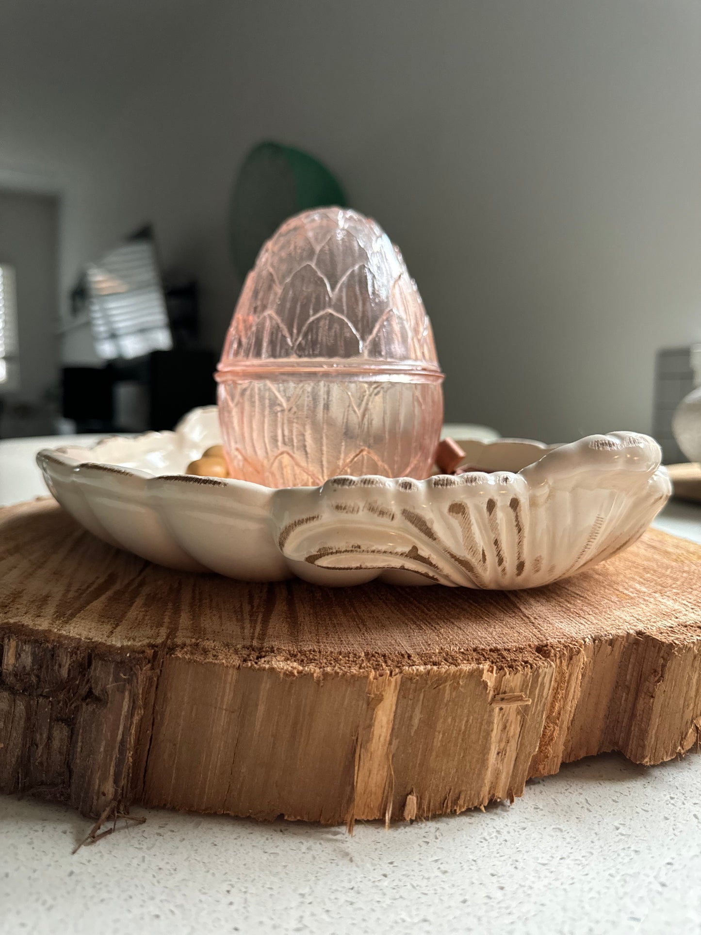 Pink Glass Egg