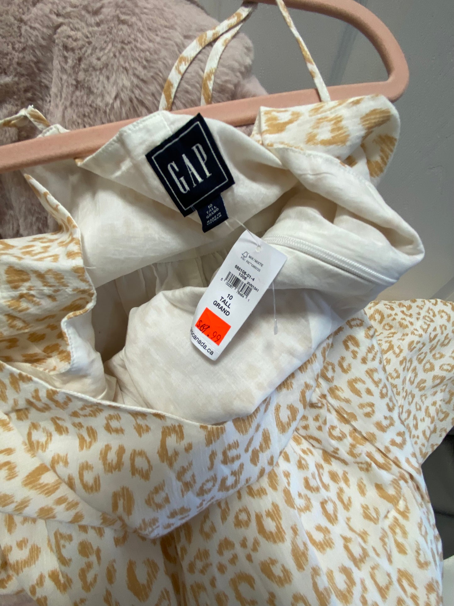 Gap Leopard Print Maxi Dress Sz 10