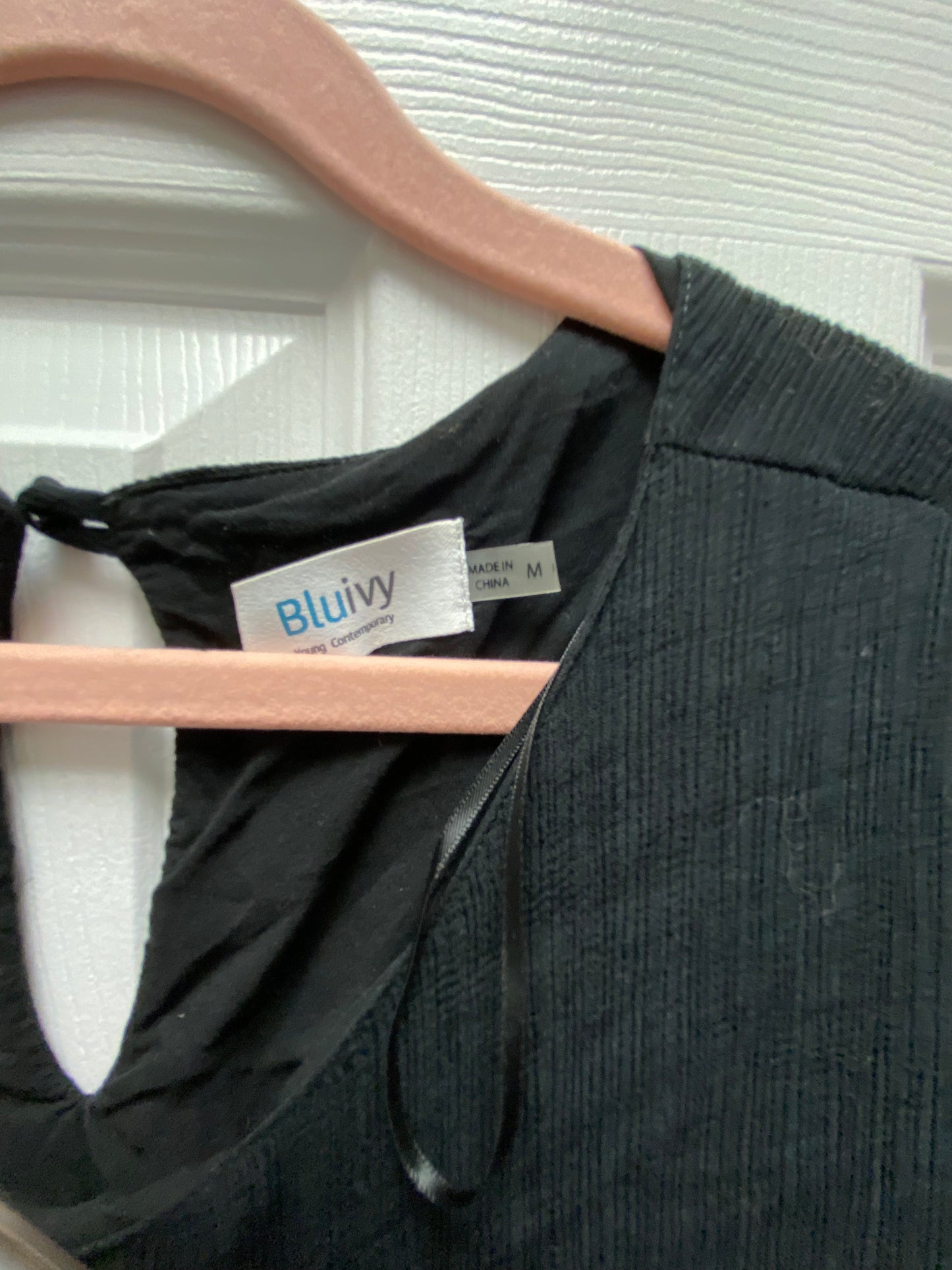 Blu Ivy Black Ruffle Dress Sz Med