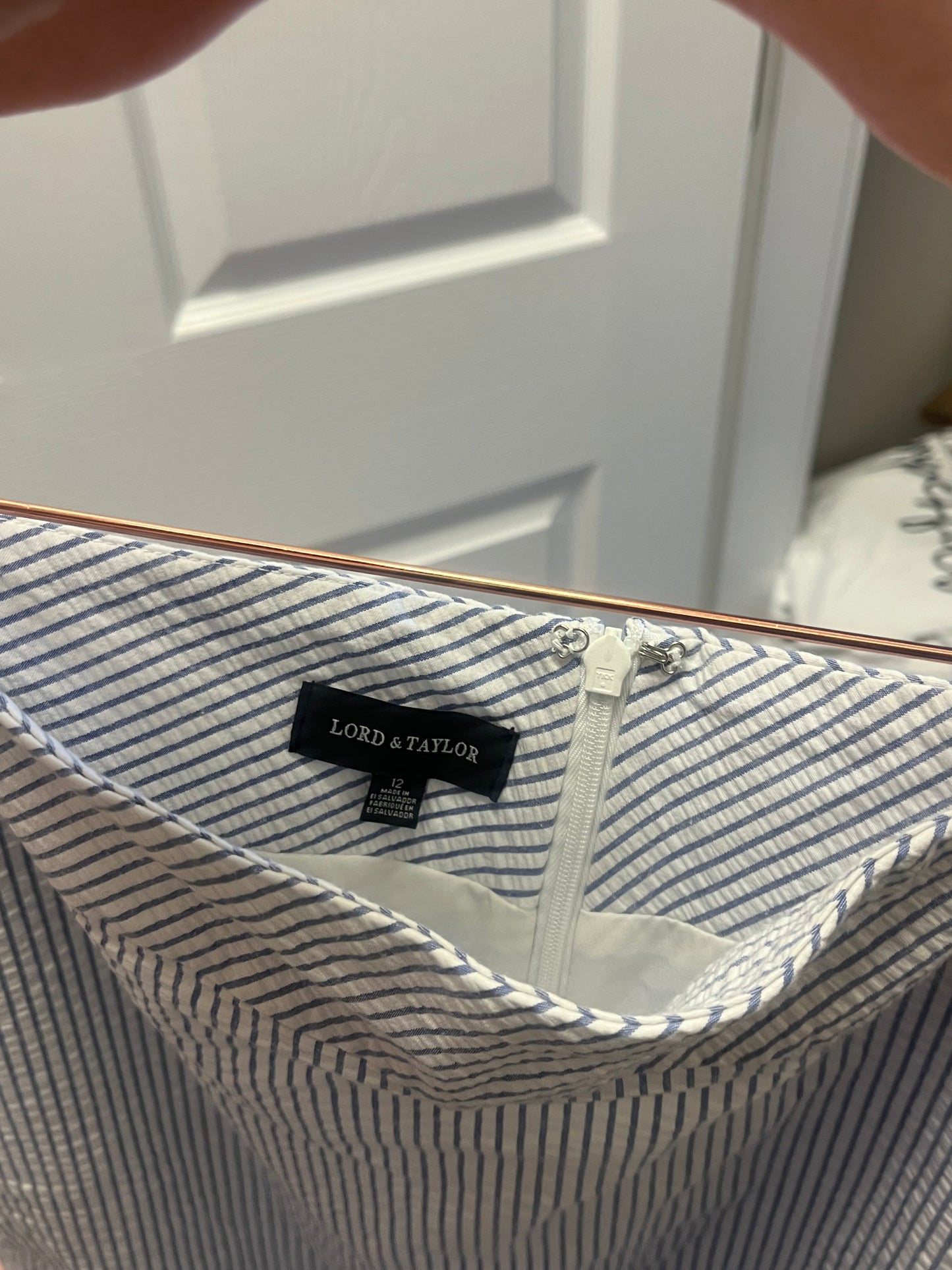 Lord & Taylor Striped Skirt Sz 12
