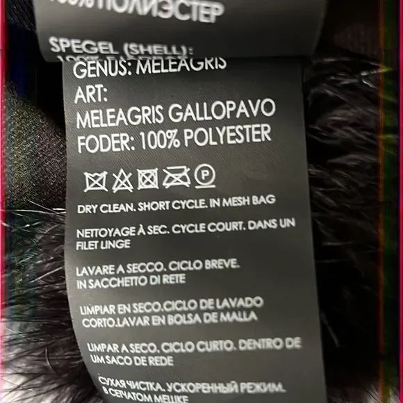 CLUB MONACO REAL FEATHER VEST SIZE XS BLACK