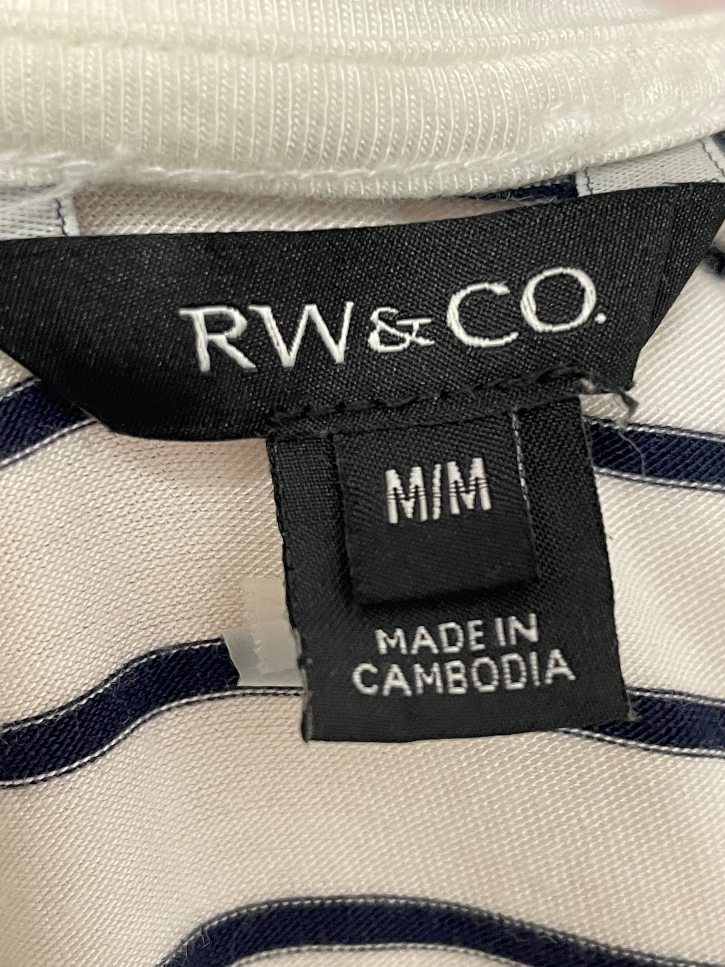 RW & Co Striped Tee Sz M