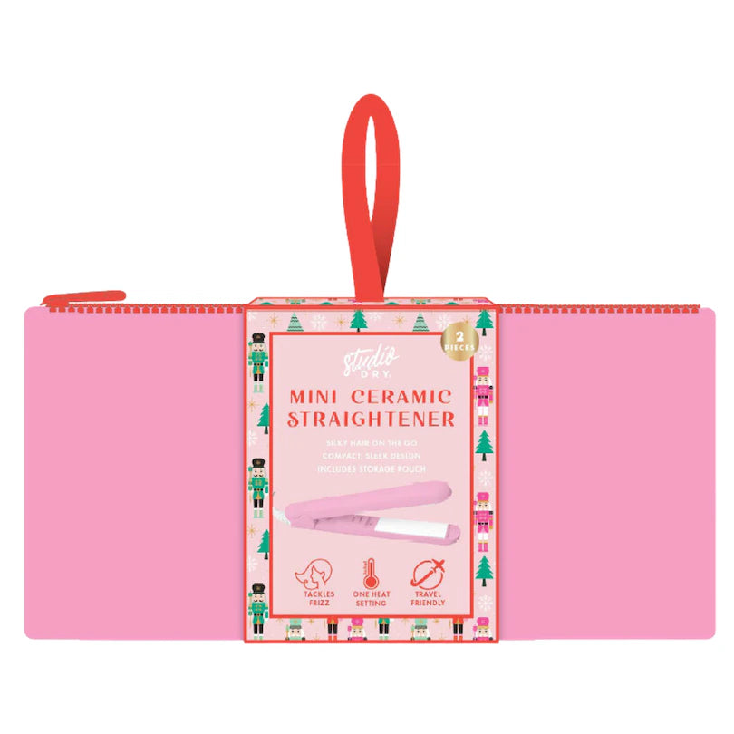 mini pink ceramic hair straightener