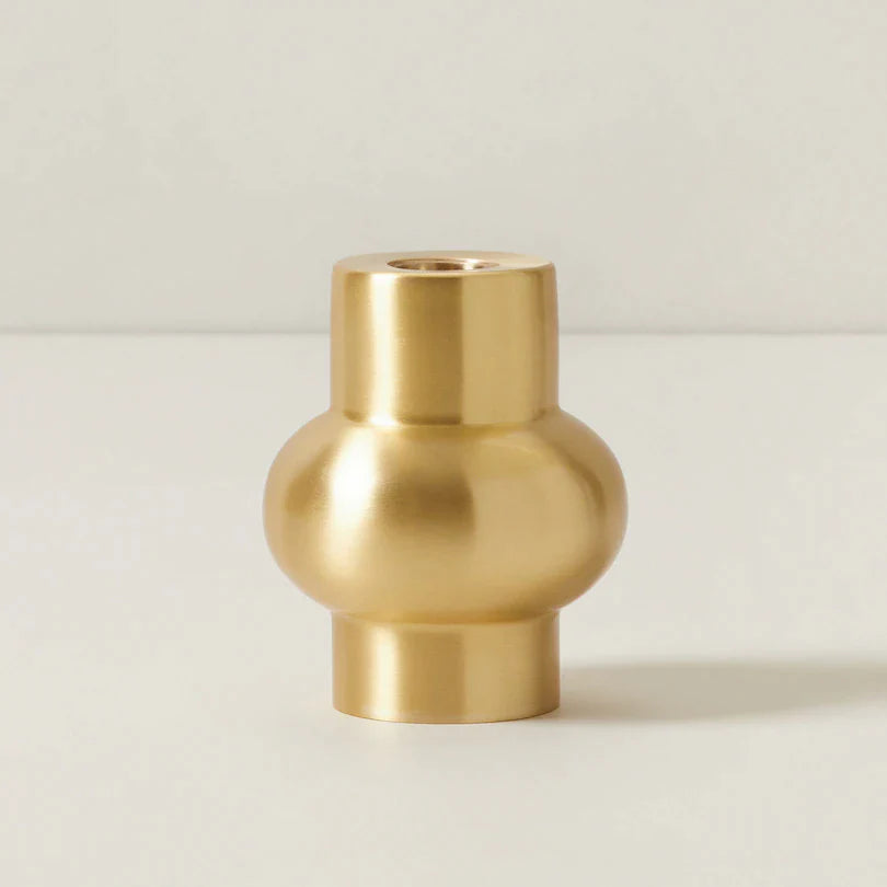 golden short iron candle holder
