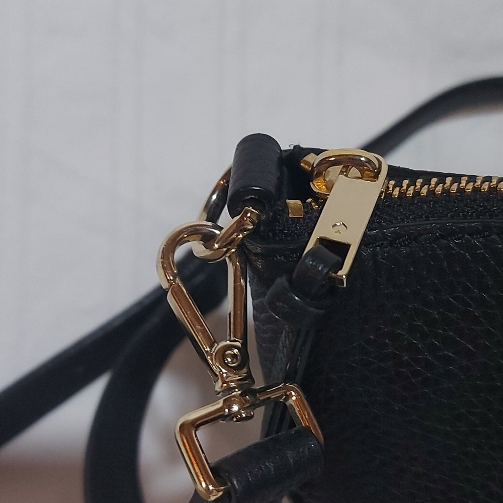 KATE SPADE LEATHER SATCHEL WITH CROSSBODY STRAP!