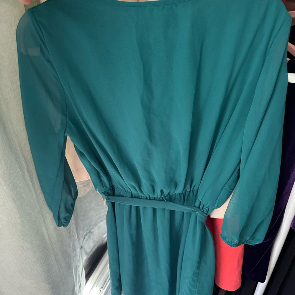 Enfocus Studio Teal Smocked Dress Size US 6