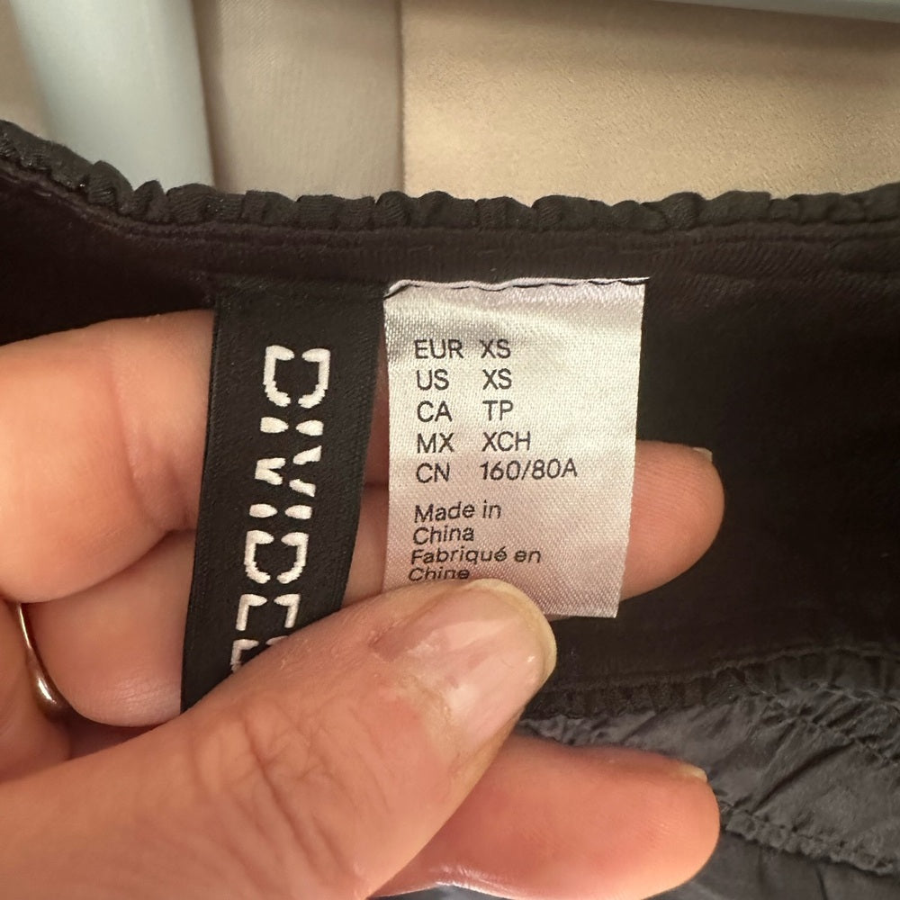 Divided Black Smocked Blouse from H&M Size XS