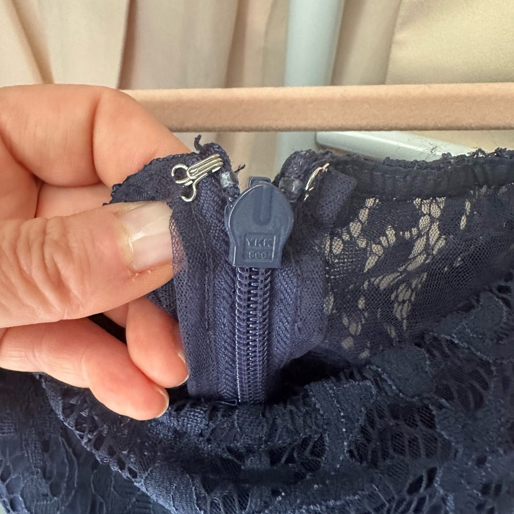Chi Chi London Navy Lace Dress UK Size 6