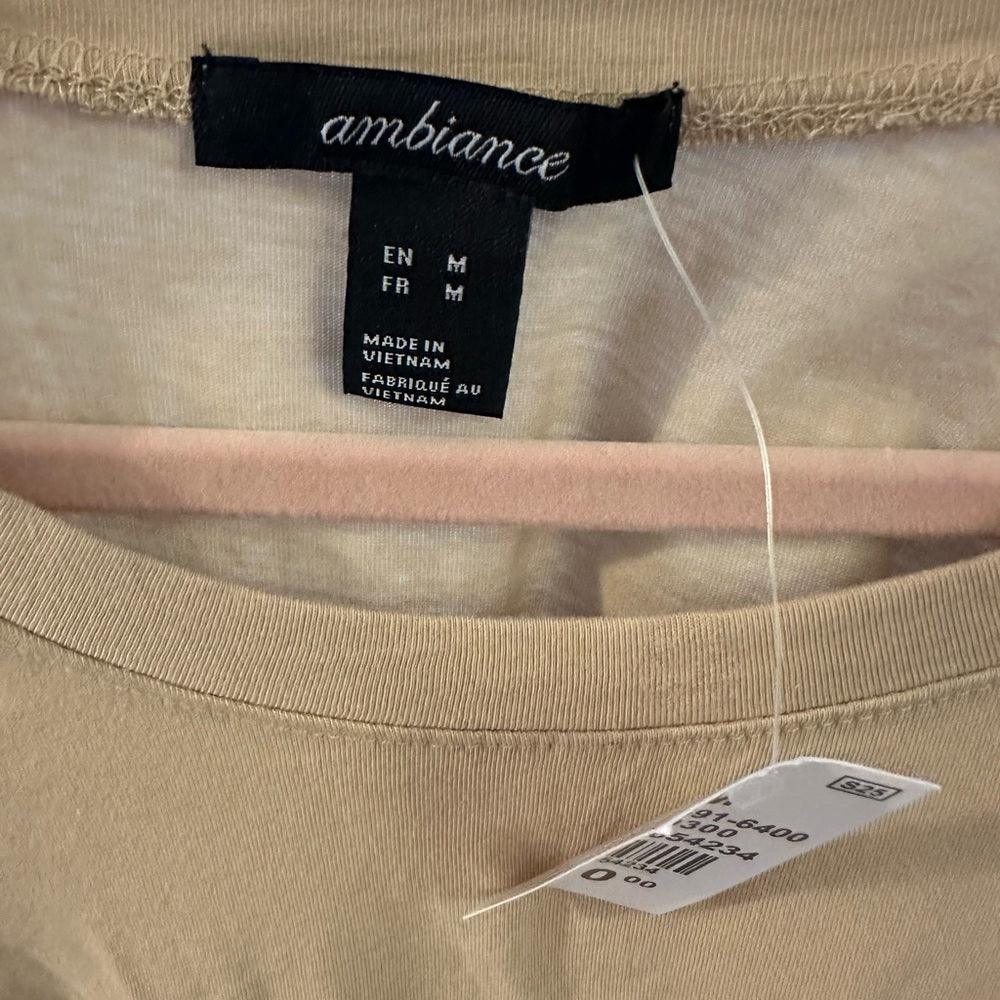 Ambiance Khaki Long Sleeve Tee