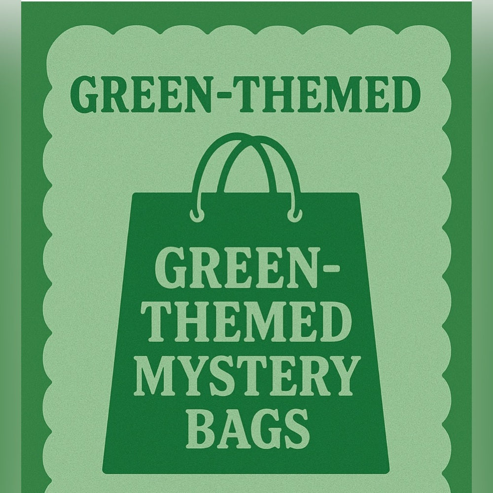 Large Green Theme Mystery Box - value $284 - 7 items