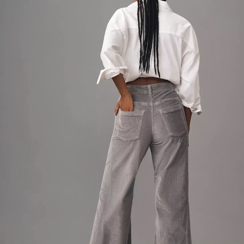 The Adi Mid-Rise Relaxed Flare Jeans by Pilcro: Corduroy Edition Size 27 NWT