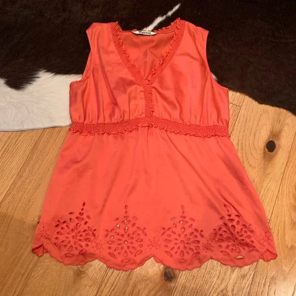 BIANCA NYGARD ORANGE TOP - Size Medium