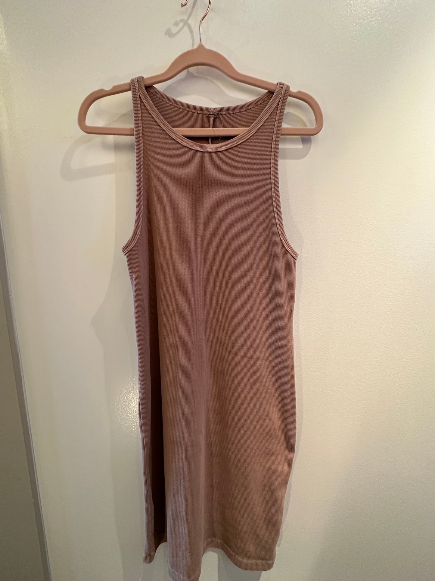 Mauve Ladies Ribbed Dress - Med