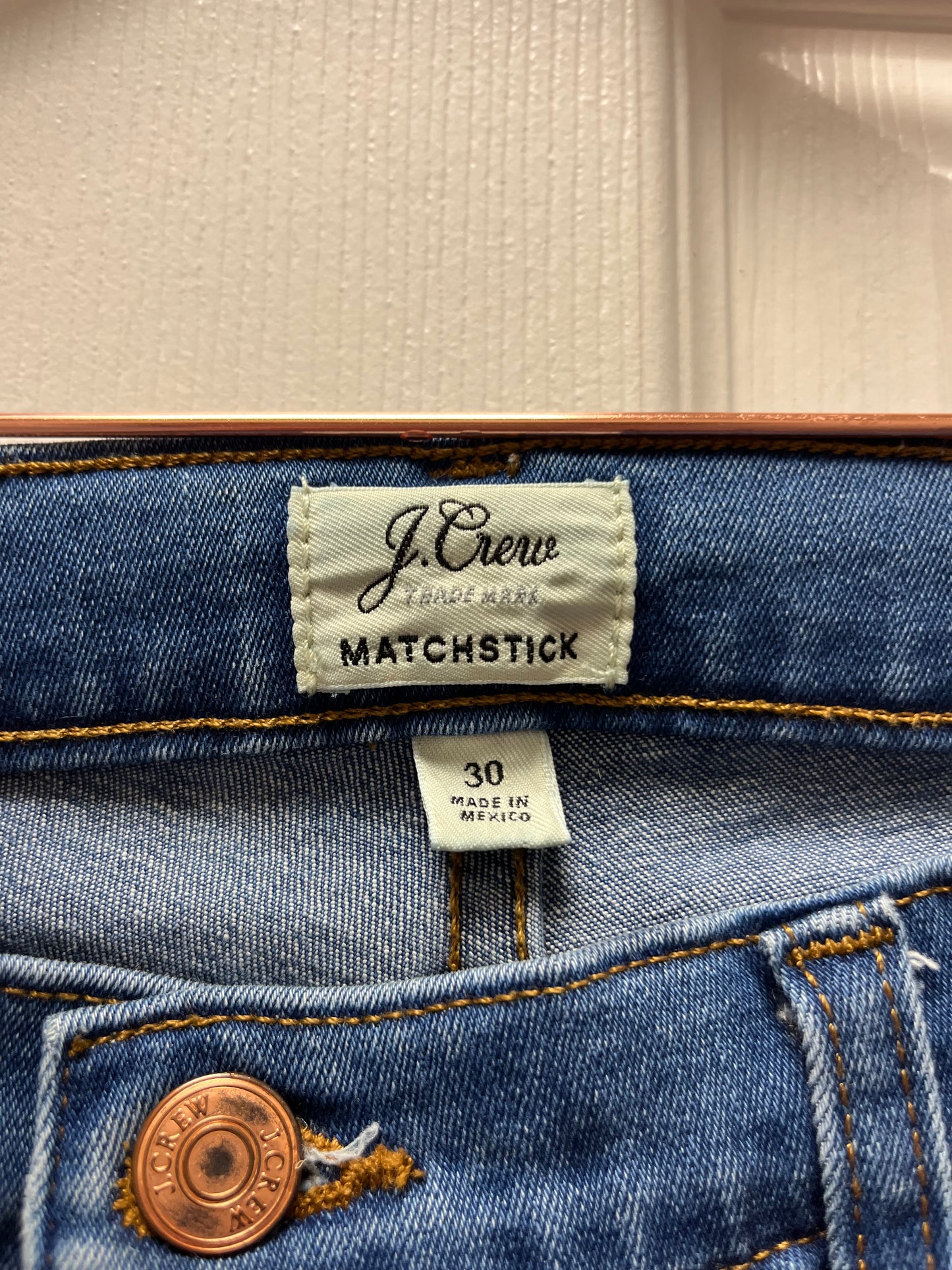 J. Crew Matchstick Denim Jeans Sz 30