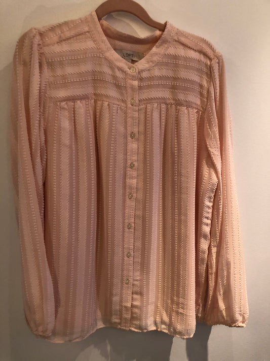 Loft Pink Blouse Sz Large