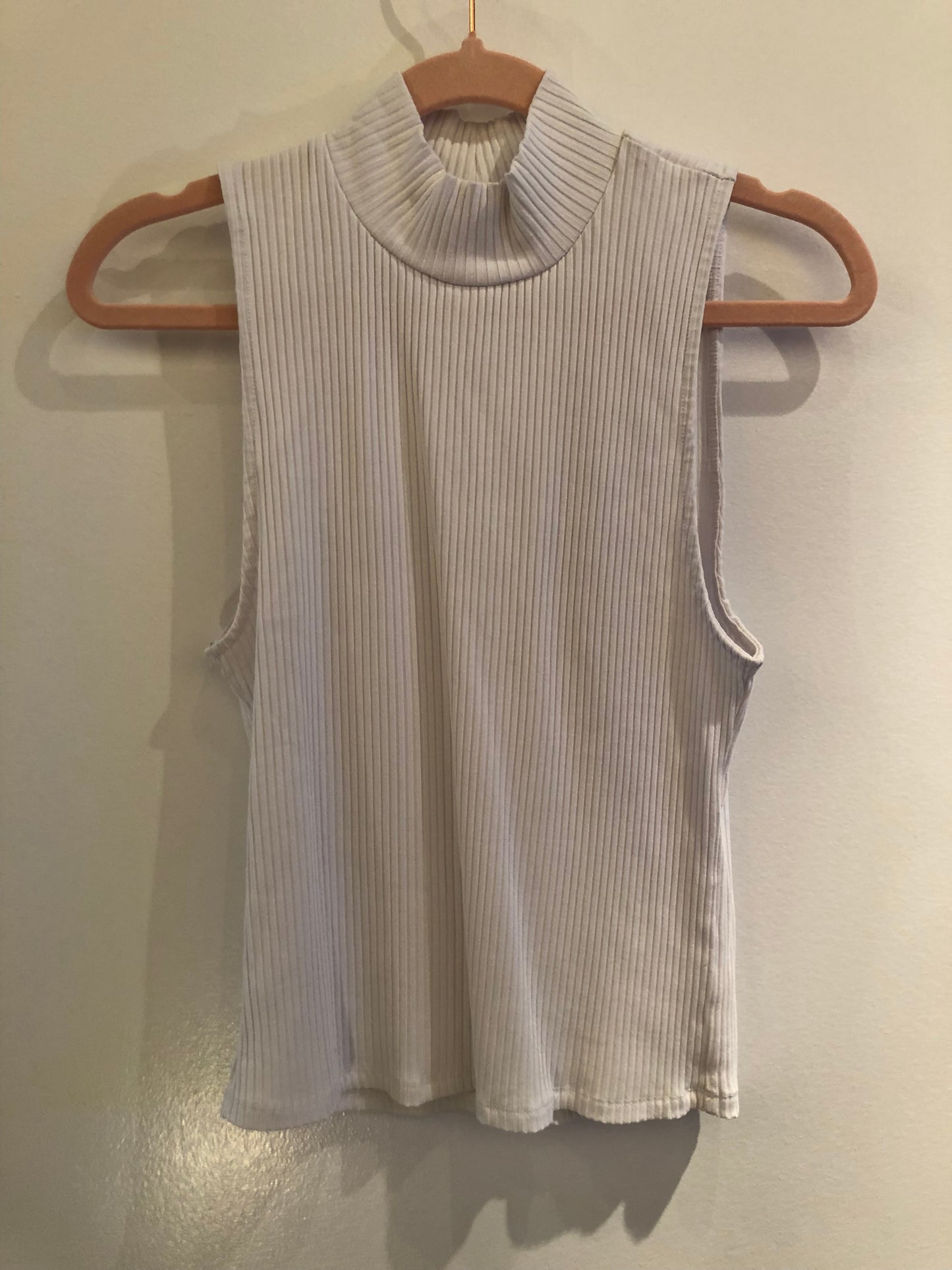 Wilfred Mock Turtleneck Ribbed Tank Sz L