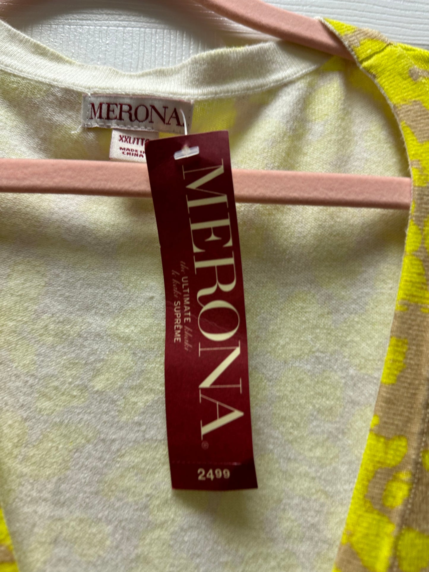 Merona Yellow Sweater Sz XXL New