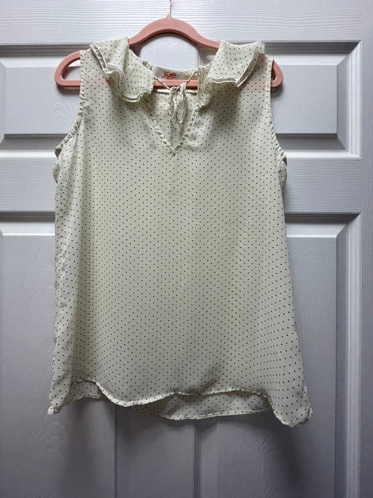 Polka Dot Ruffle Blouse Size Small