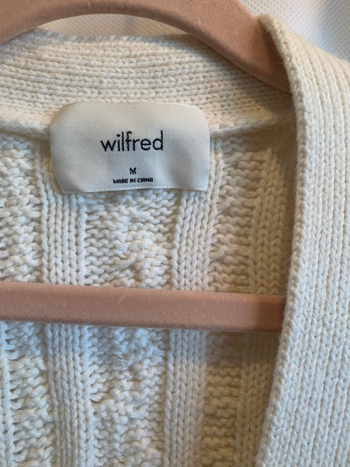 Wilfred Cable Knit Sweater Size Medium