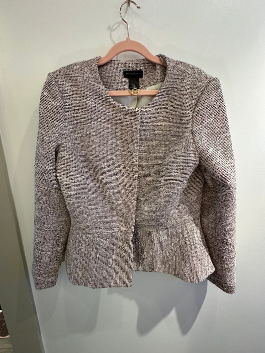 Donna Karen New York Tweed Peplum Blazer Sz 12