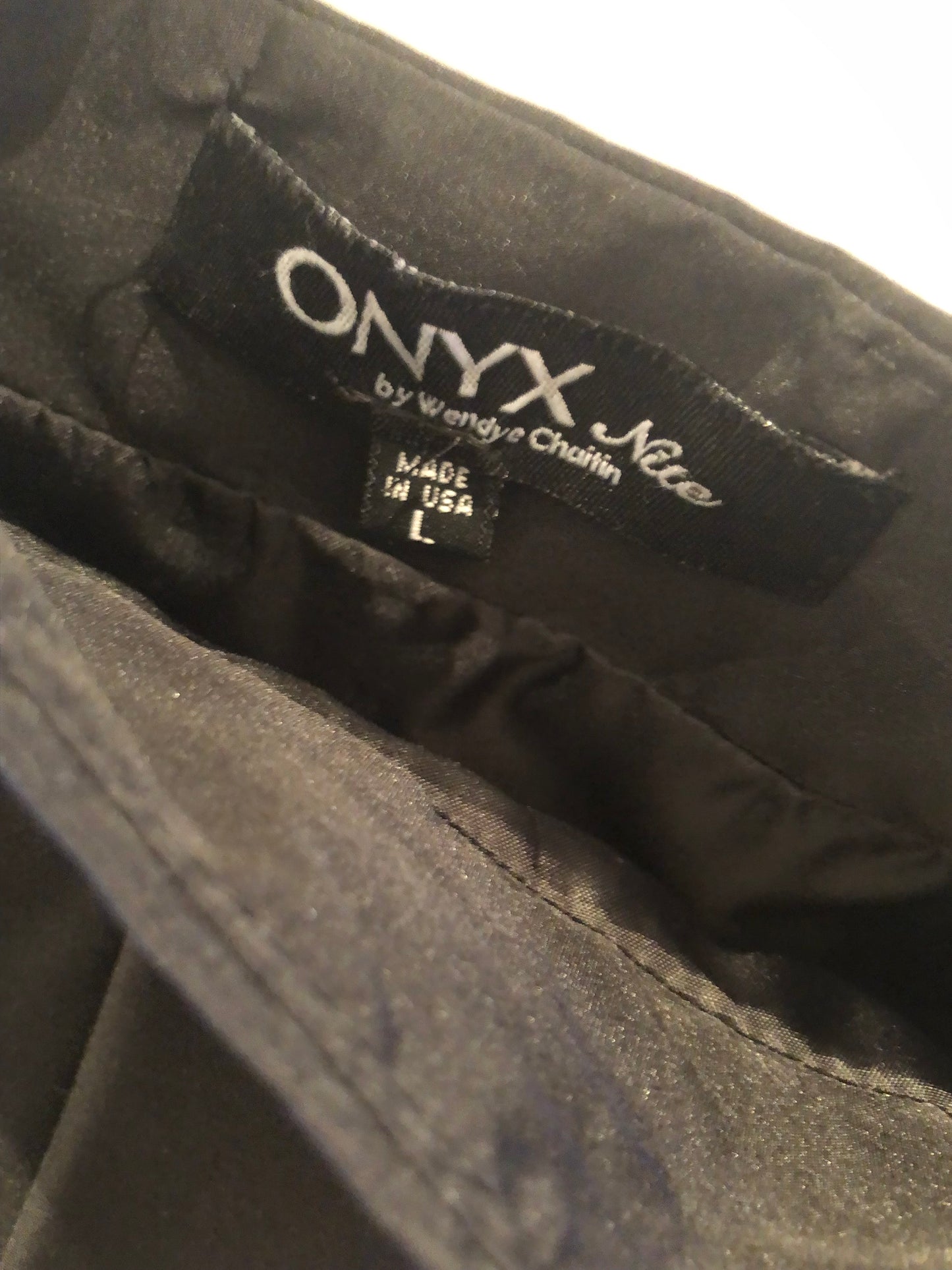 Onyx NITE Black Skirt with Tulle Sz L