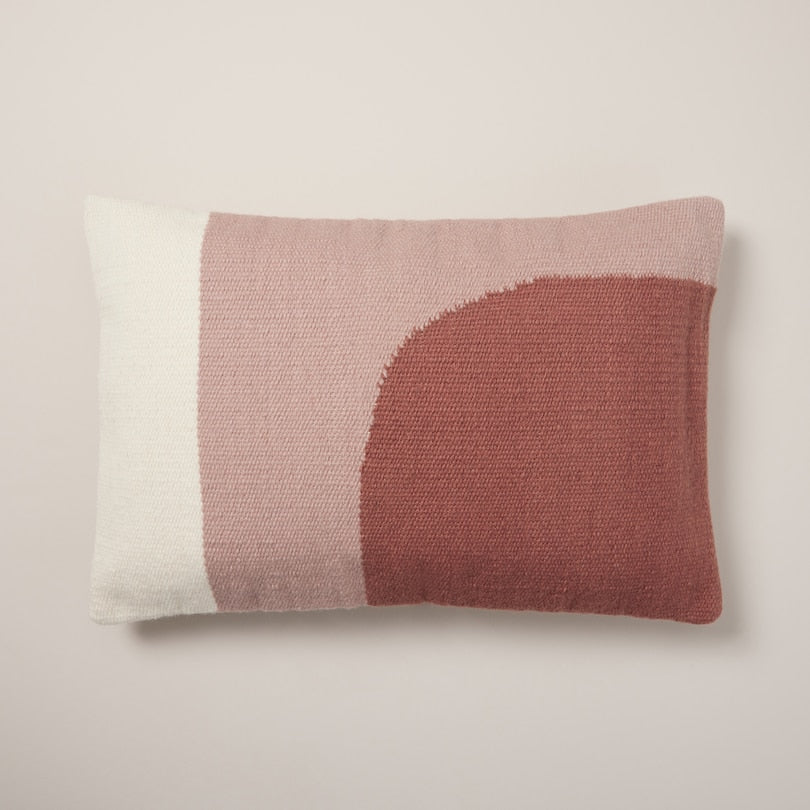 Abstract Landscape Pillow Case, Blush 16X24