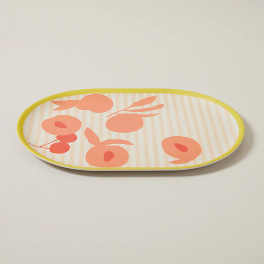 BAMBOO OVAL PLATTER FRUIT