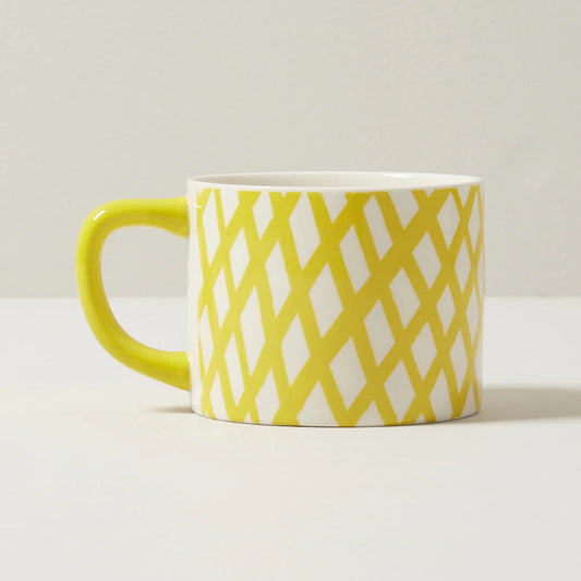 BASKET WEAVE MUG, CHARTREUSE