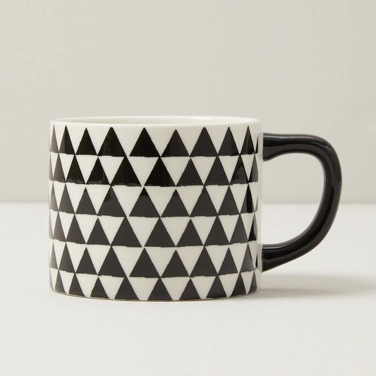 TRIANGLES MUG, BLACK