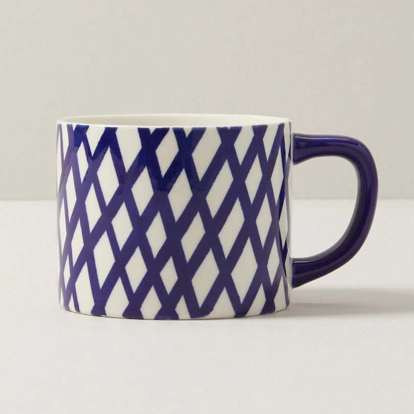 Basket Weave Mug - Navy