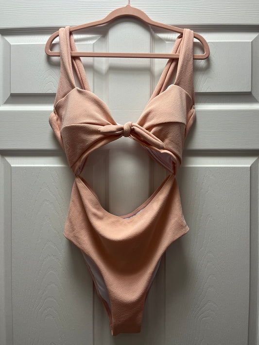 Pink One Piece Swimsuit Sz L