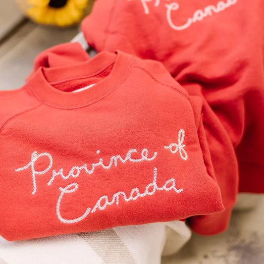 PROVINCE OF CANADA: HAND SCRIPT SWEATER