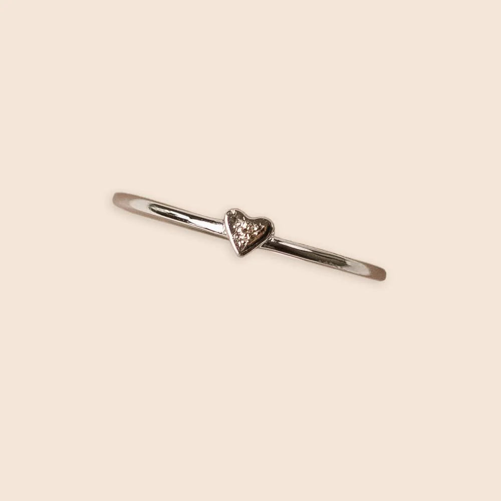 PARIS JEWELLERS: JILLIAN'S MINI-HEART DIAMOND RING - 10KT YELLOW GOLD