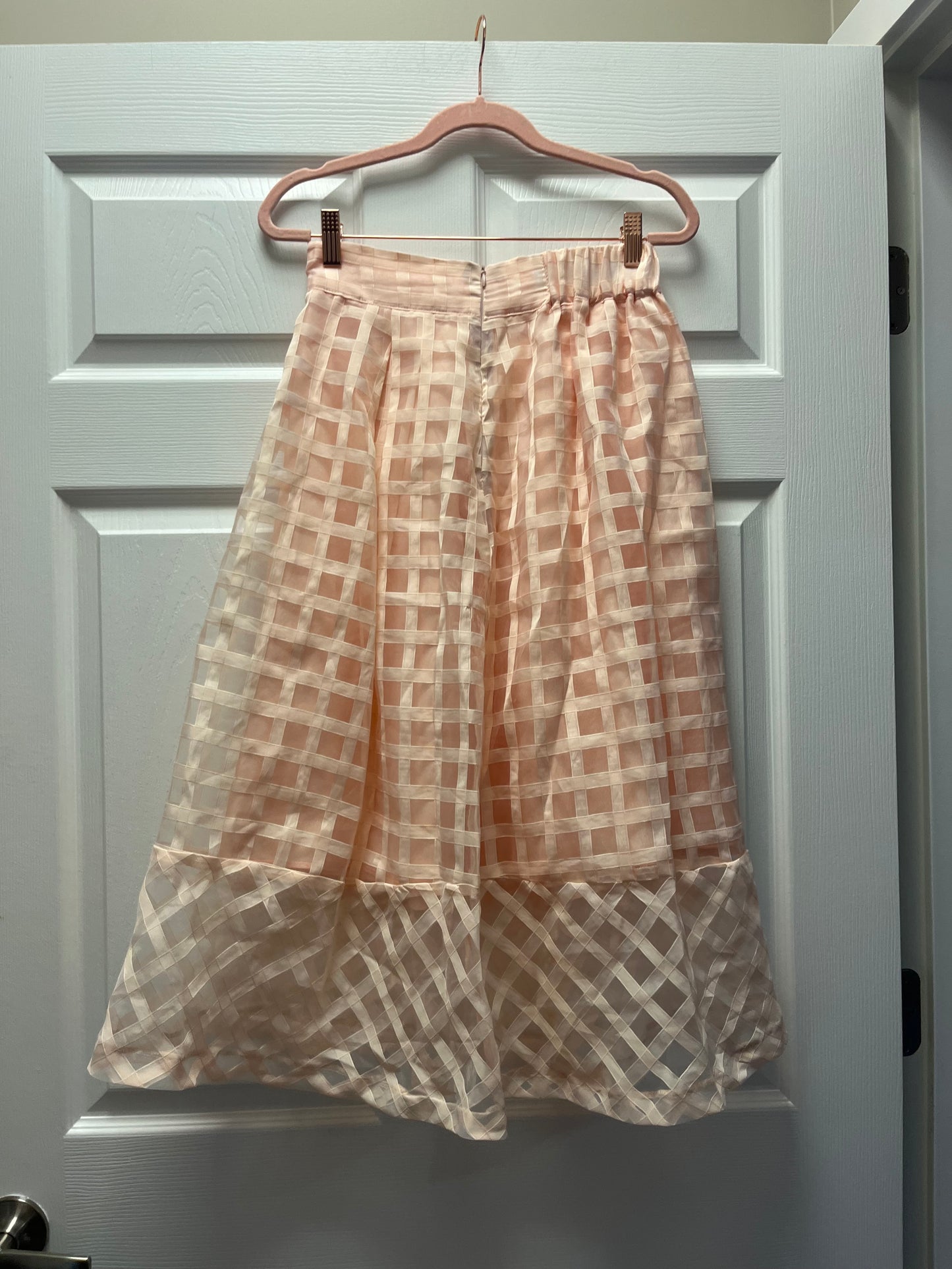 Pink Checkered Skirt Sz Small