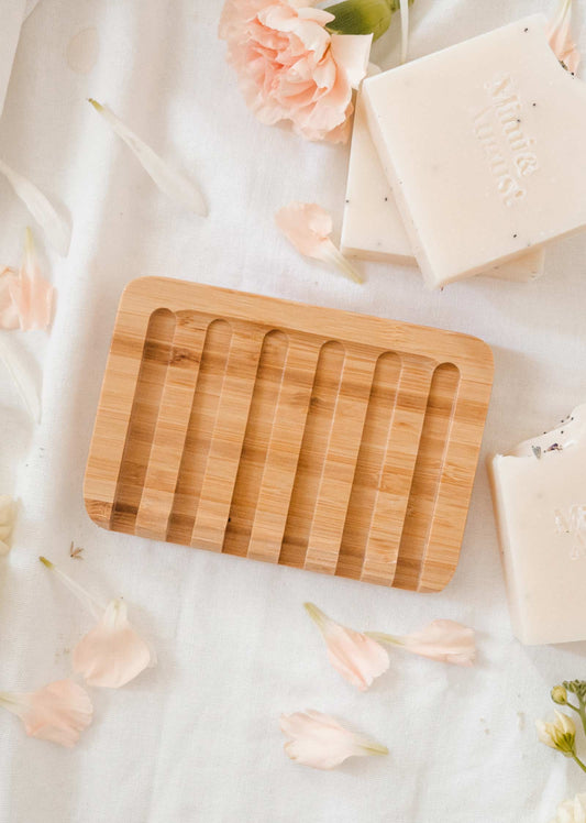 Bamboo soap dish