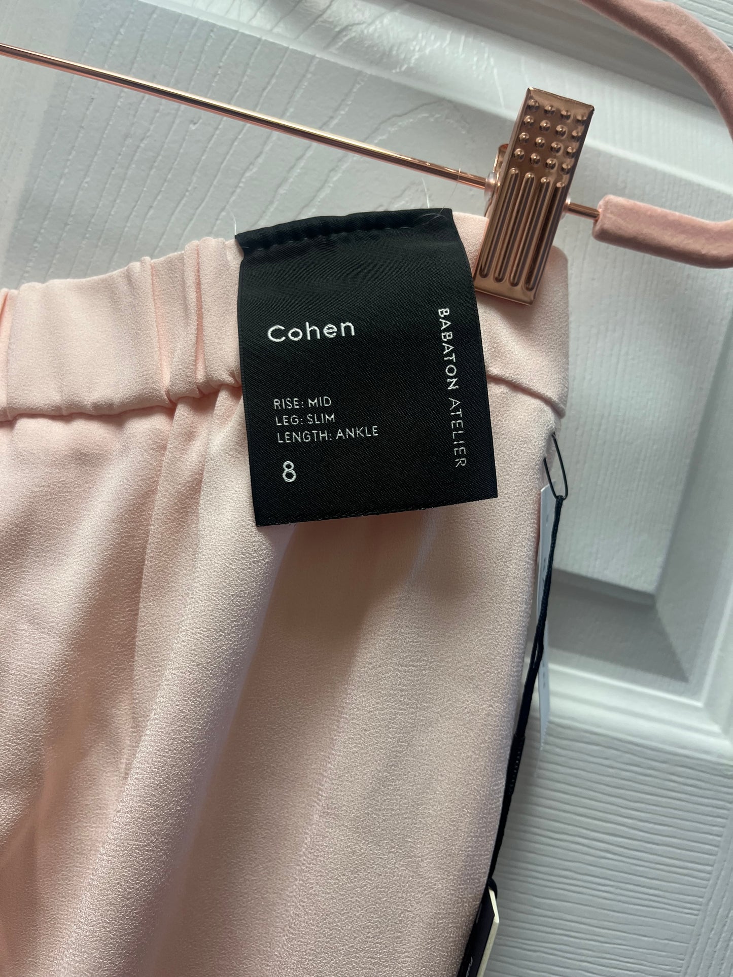 Babaton Cohen Dress Pant Blush Sz 8 NWT