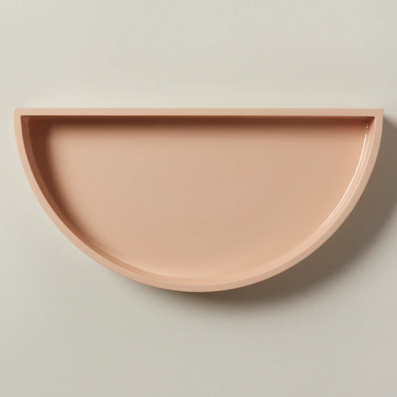 HALF-CIRCLE LACQUER SERVING TRAY, CITRUS