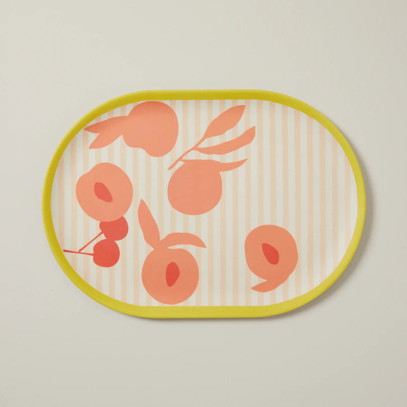 BAMBOO OVAL PLATTER FRUIT