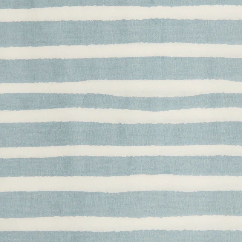 Organic Cotton Sheet Set, Double/Full Blue Stripe