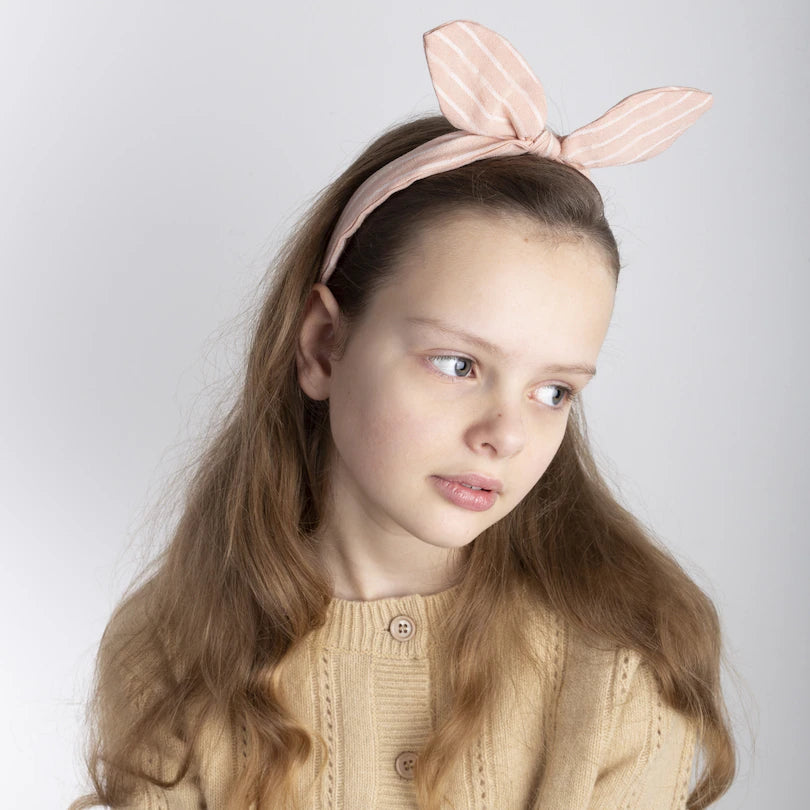 Pink Stripe Coco Bow Alice Band