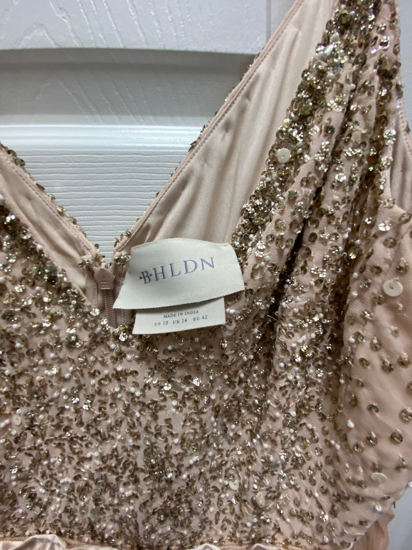 BHLDN Anthropologie Sequin Gown Sz 10