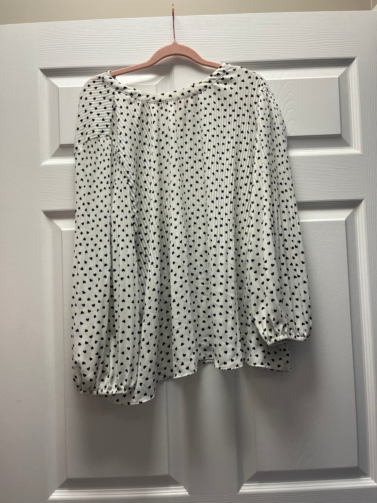 Adrianna Papell Heart Blouse Sz Med