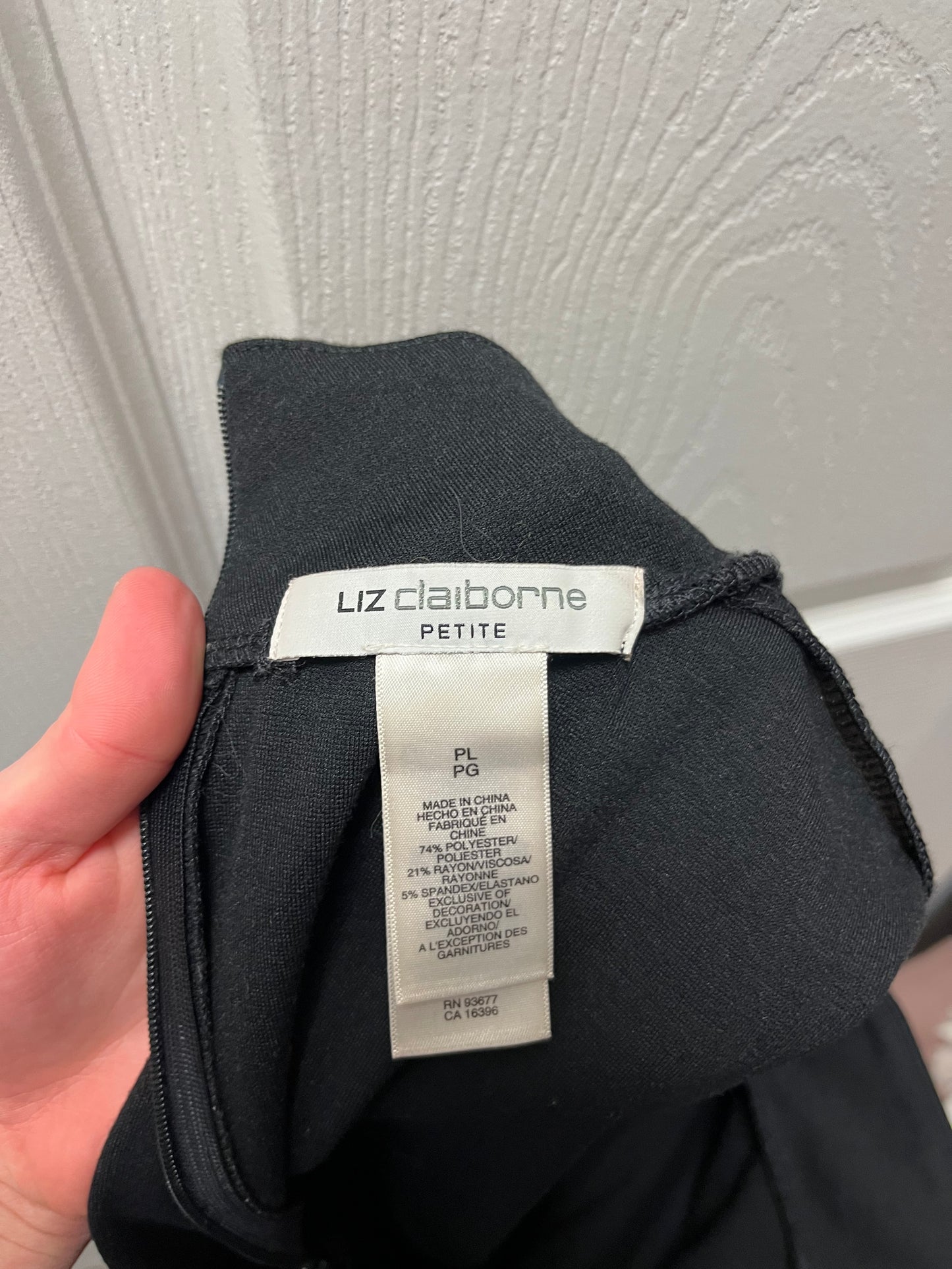 Liz Claiborne Petite Large Black Dress