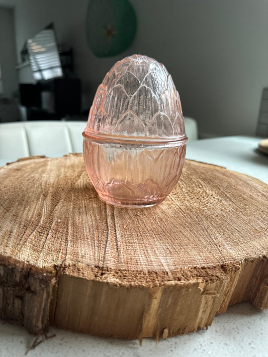 Pink Glass Egg