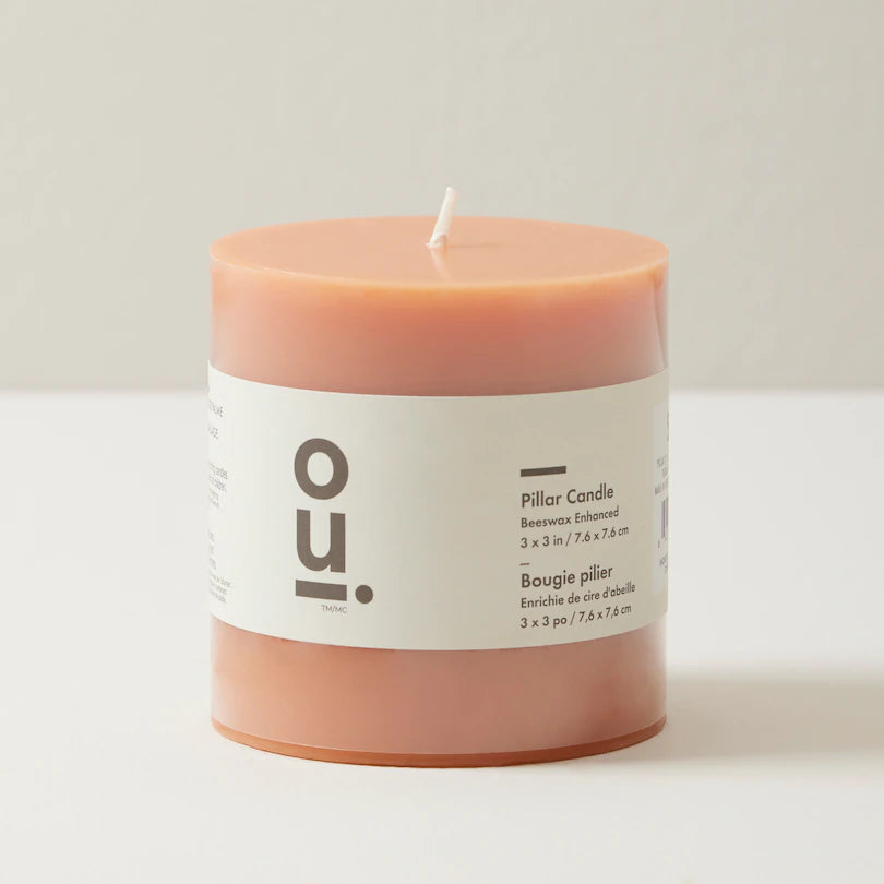 Pillar Candle - 3x3 - Terracotta