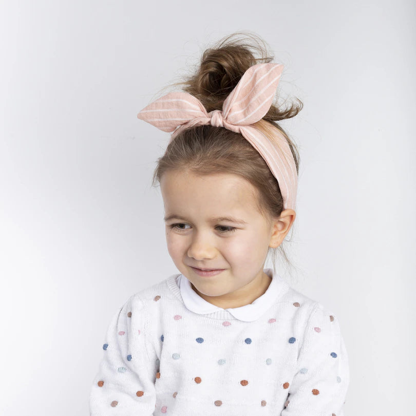 Pink Stripe Coco Bow Alice Band