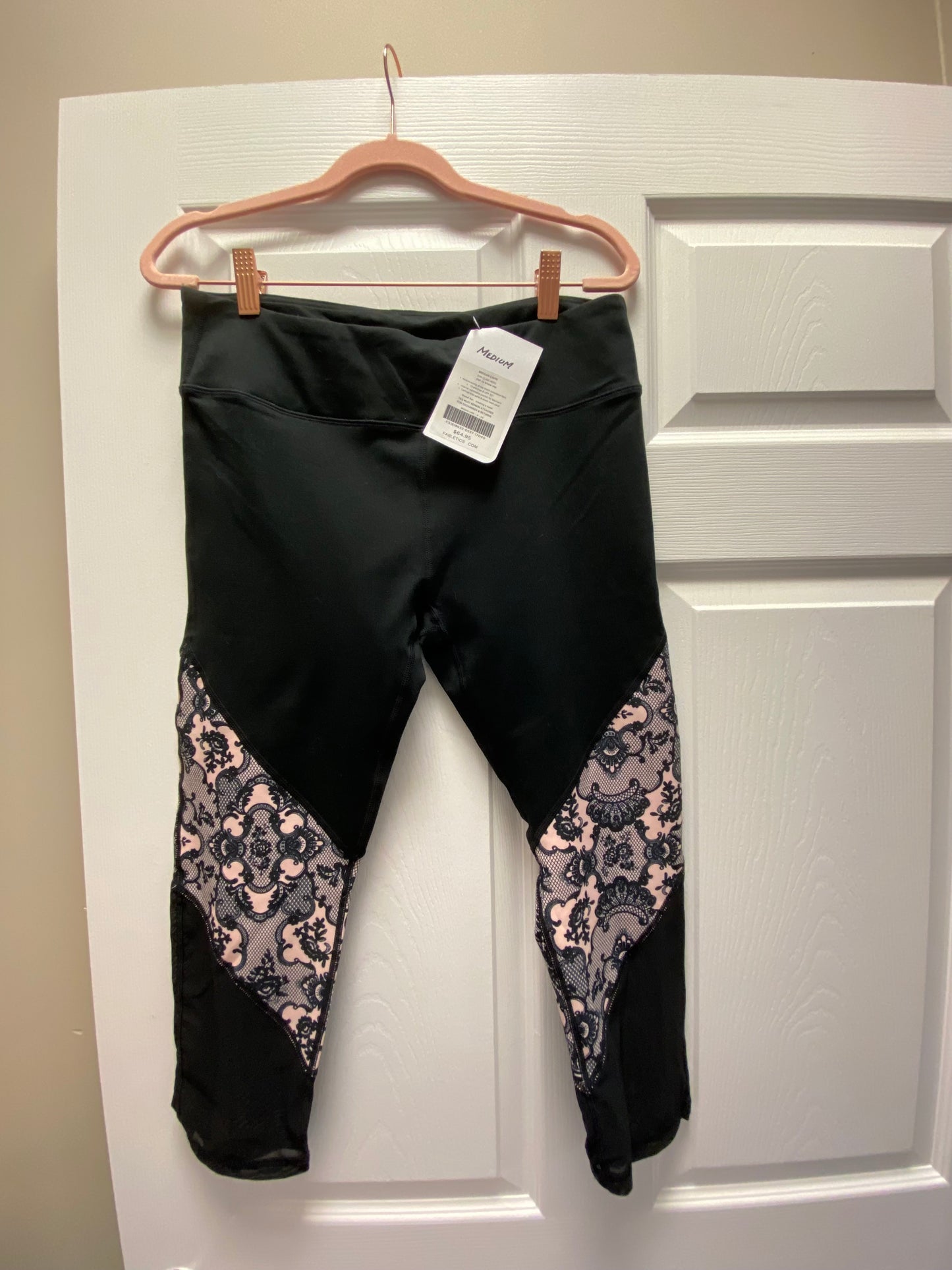 Fabletics Black with Pink Leggings BNWT